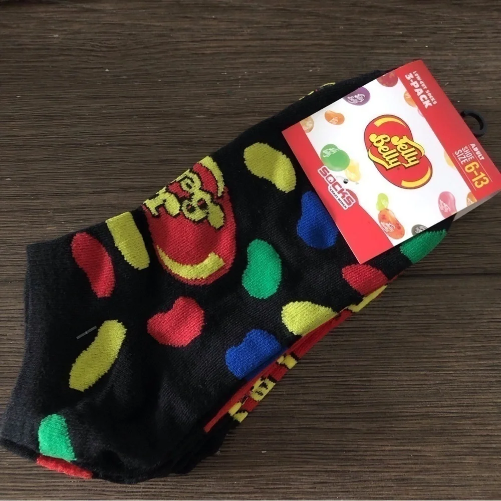 Jelly Belly men’s 3-pack low-cut socks
